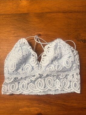 PINK Victoria's Secret light blue Lace Bralette